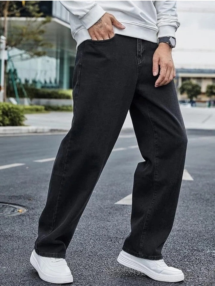DENIM LOOK
Men Relaxed Fit Mid Rise Grey Jeans